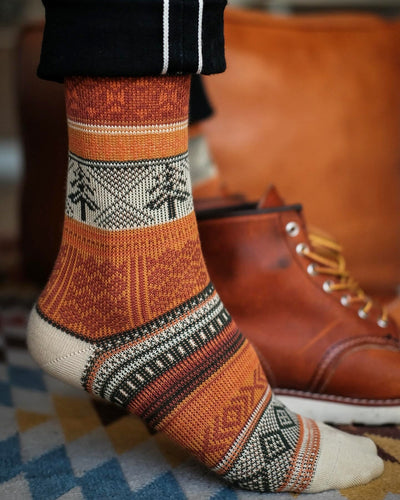 Fumi Beige Socks - Comfysocks