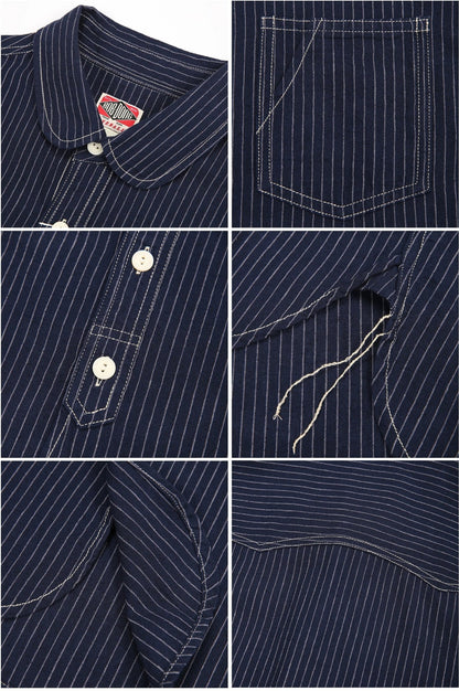 Hikari Stripe Shirt – Japanese Workwear Style