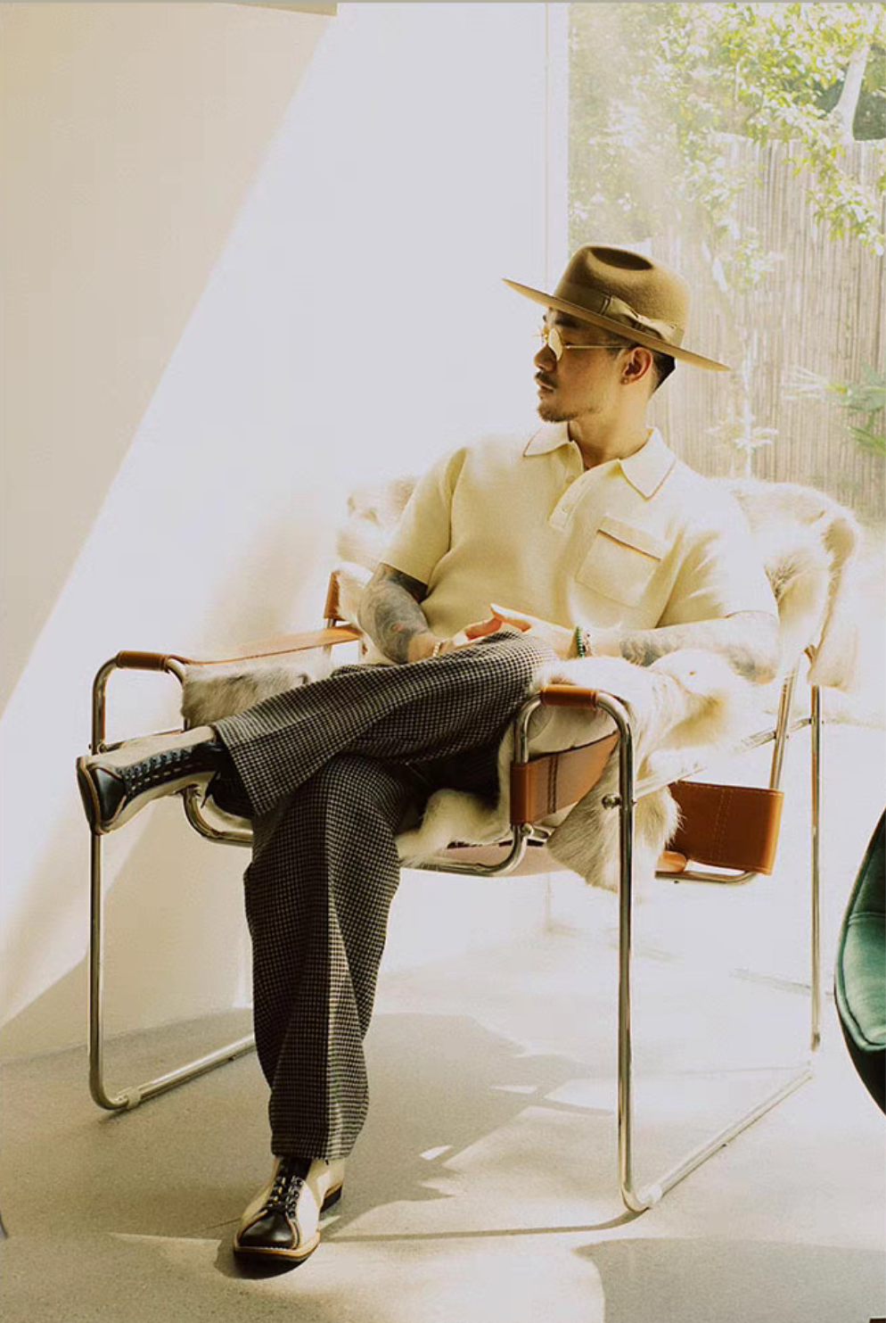 Norman - 40s Pocket Off White Knitted T Shirt Comfysocks