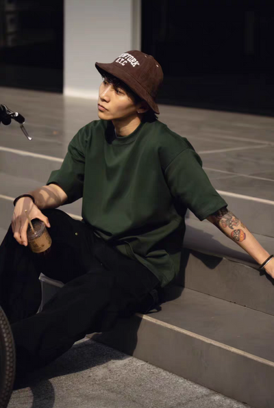 the most affordable men basic tee - serona cotton shirt in green