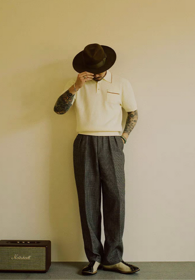 Norman - 40s Pocket Off White Knitted T Shirt Comfysocks