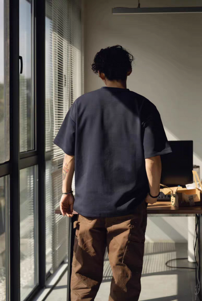 the most affordable men basic tee - serona cotton shirt in black