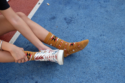 indiana mustard socks with converse