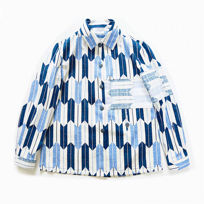 Indigo Arrow Pattern Shirt Japanese design - Comfysocks