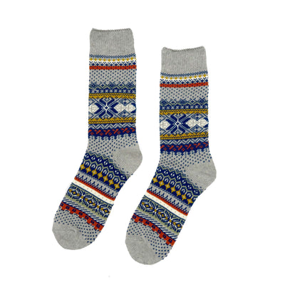 Grey color tribal pattern sock