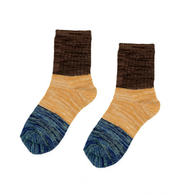 Mixed Color Ankle Socks - Brown Comfysocks