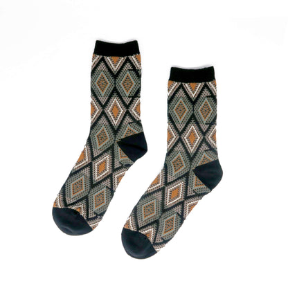 black mosaic socks