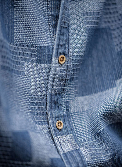 Patchwork denim shirt