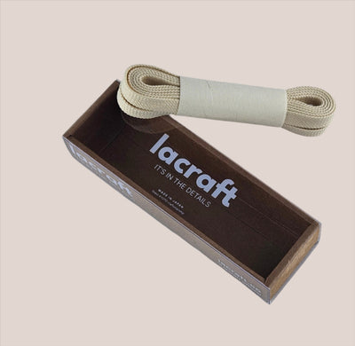    	 BEIGE SINGLE LAYER COTTON SHOELACES - OAT 【MADE IN JAPAN】