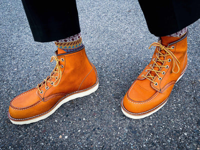 Redwing shoes with carousel beige socks Comfysocks