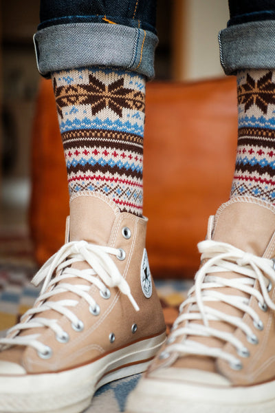 Yuki Beige Socks Beige Chucks Converse Comfysocks