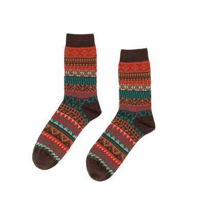 accra brown tribal socks Comfysocks