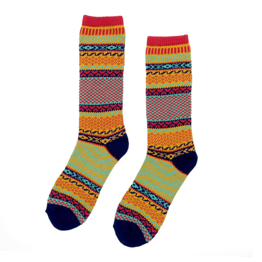 aka tribal sock - red tribal pattern sock