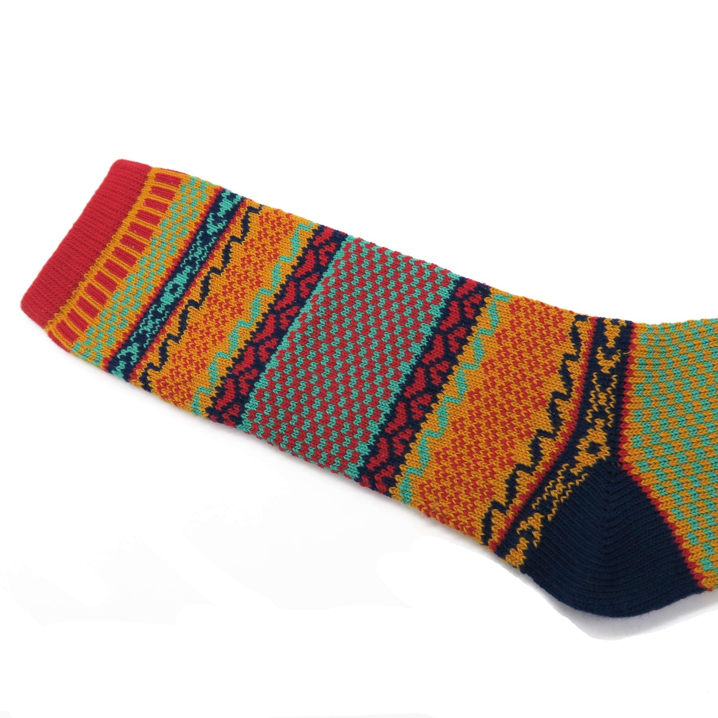aka tribal sock - red tribal pattern sock