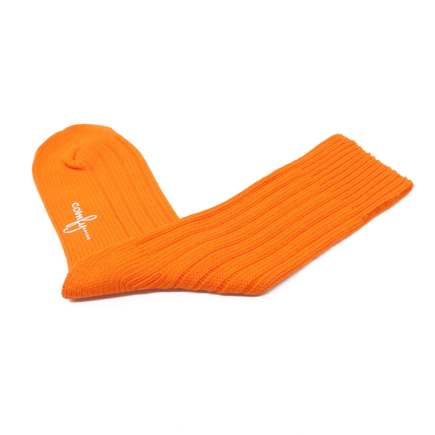Alfred knitted neon orange socks - Comfysocks