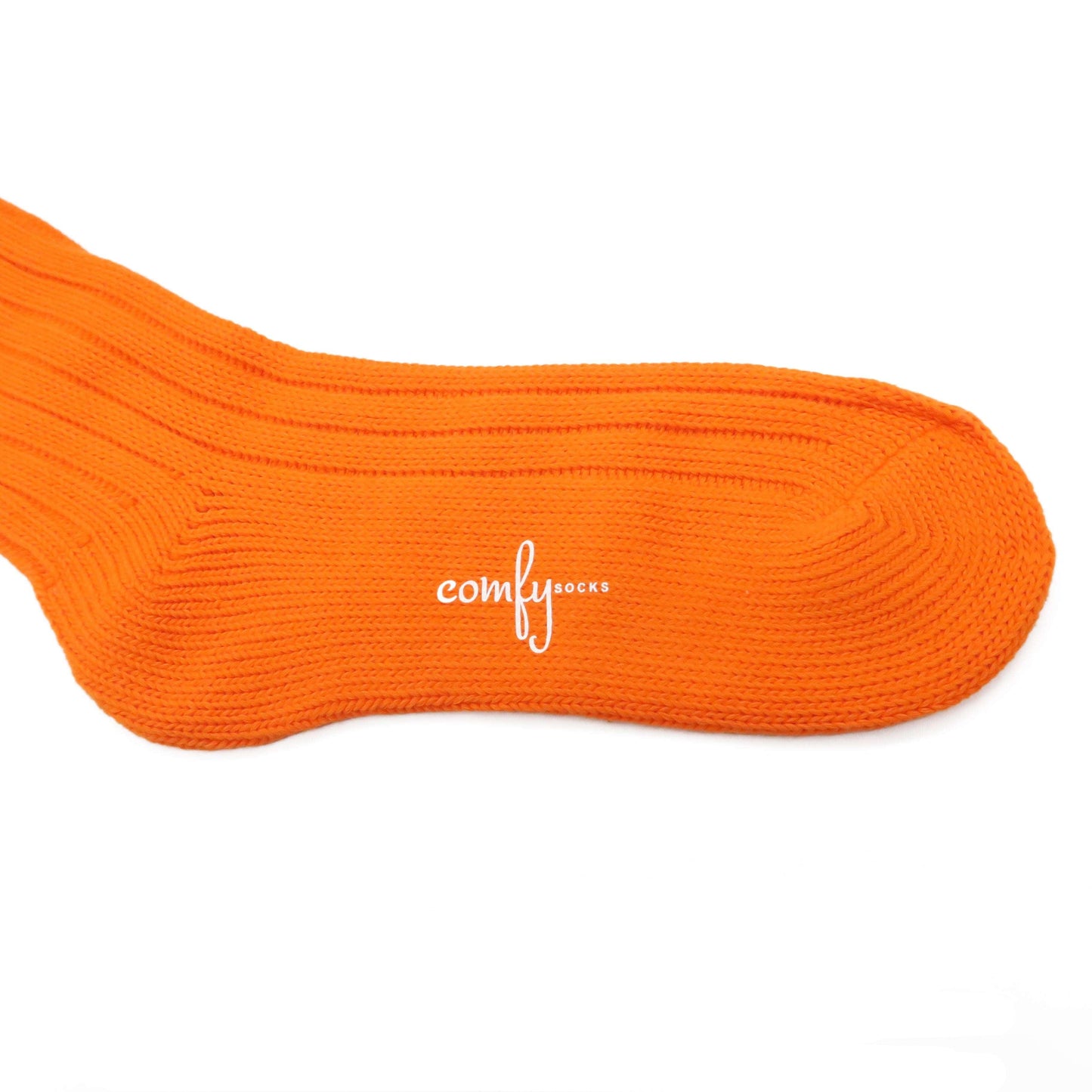 Alfred knitted neon orange socks - Comfysocks