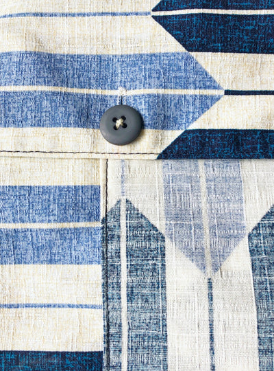 arrow pattern Japanese design shirt indigo Comfysocks