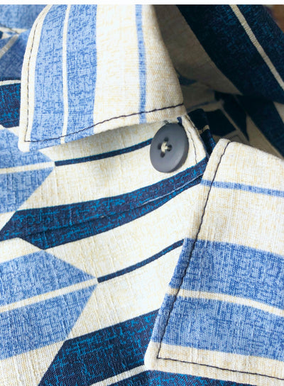 arrow pattern Japanese design shirt indigo Comfysocks