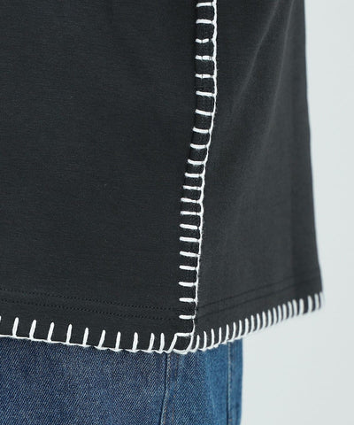 BEAMS HEART Hand-Stitched Blanket Seam Tee | Subtle but standout Shirt