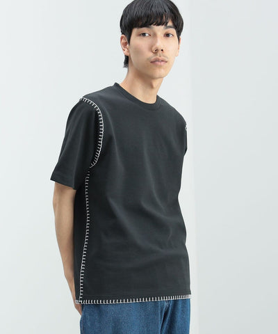 BEAMS HEART Hand-Stitched Blanket Seam Tee | Subtle but standout Shirt