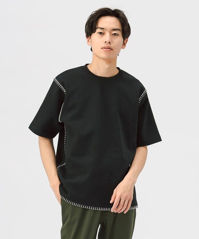BEAMS HEART Hand-Stitched Blanket Seam Tee | Subtle but standout Shirt