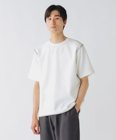 BEAMS HEART Hand-Stitched Blanket Seam Tee | Subtle but standout Shirt
