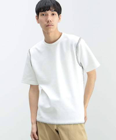 BEAMS HEART Hand-Stitched Blanket Seam Tee | Subtle but standout Shirt