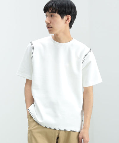 BEAMS HEART Hand-Stitched Blanket Seam Tee | Subtle but standout Shirt