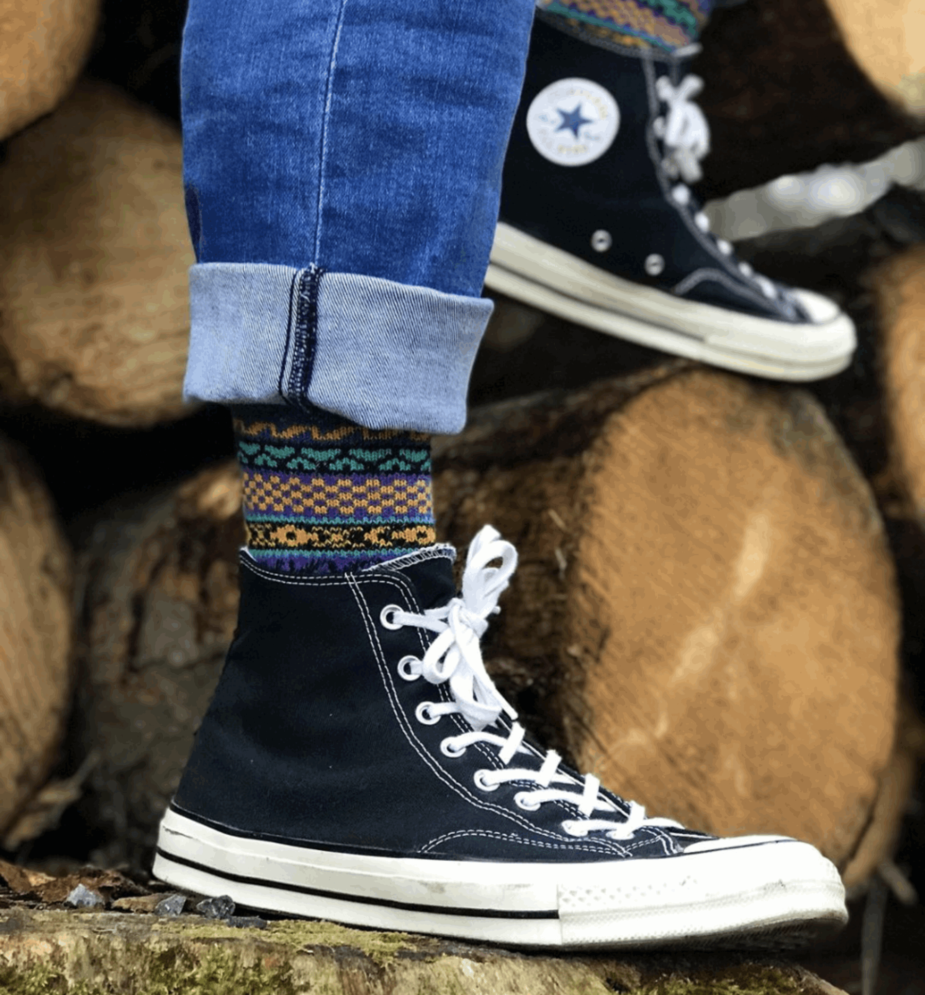 converse with aoi tribal sock