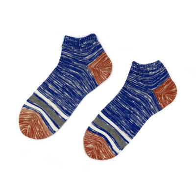 maxie blue and orange stripe socks