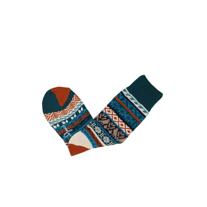 Pair of thick Boi Socks flat lay on white background