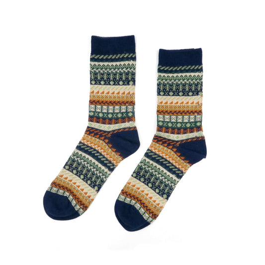 carousel navy socks - tribal pattern comfysocks