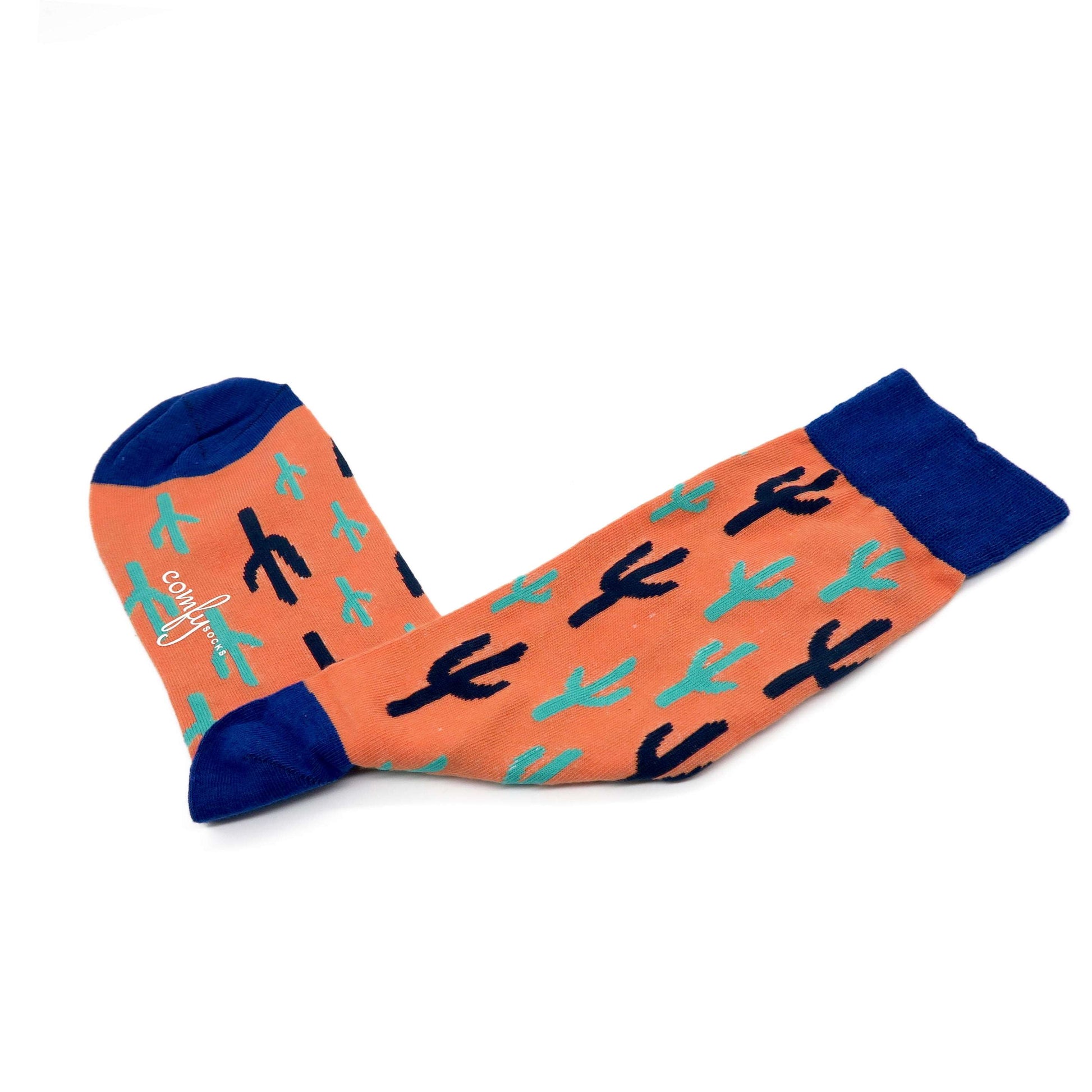 coral color catus socks