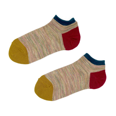 colorful thread mustard toe ankle low socks