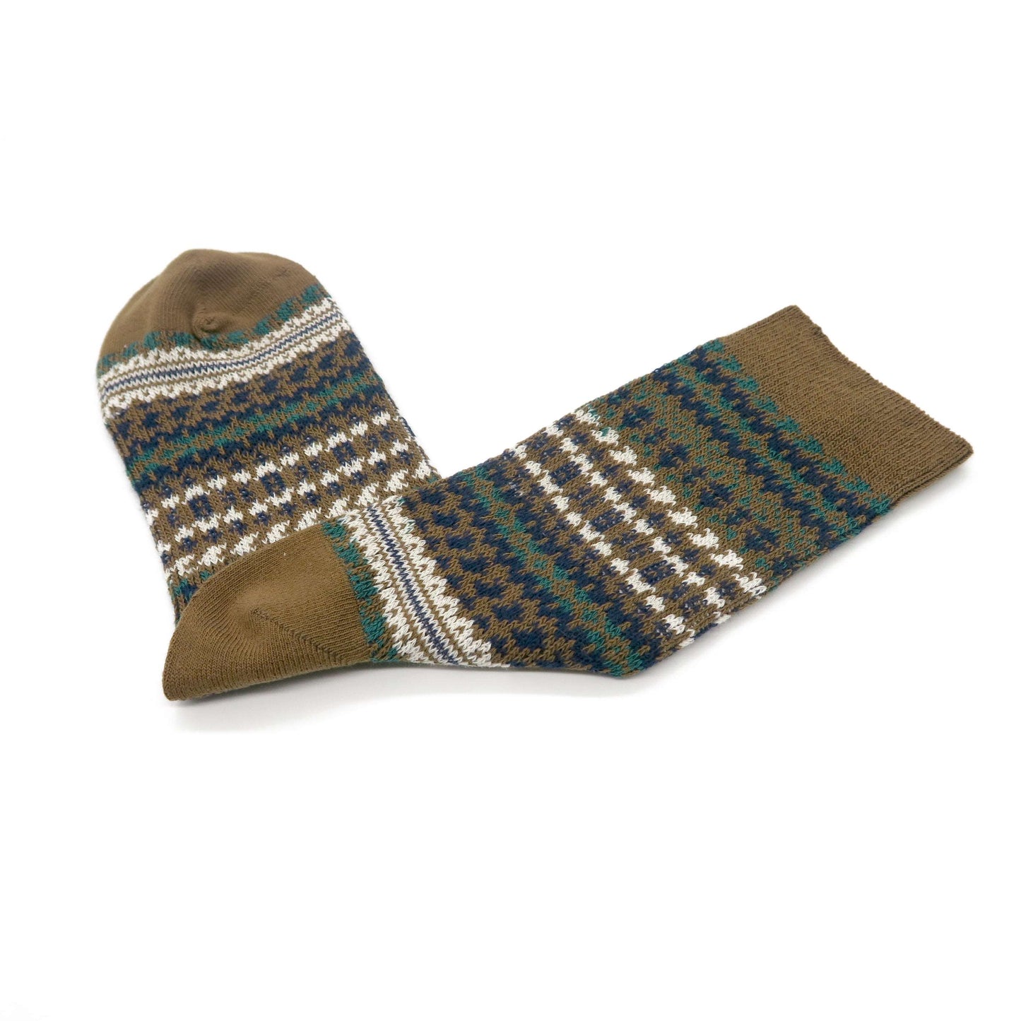 brown earth tone tribal pattern sock - Comfysocks