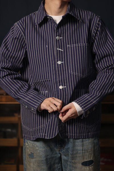 Lightweight Railroad Stripe Workwear Jacket