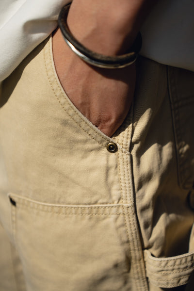 distressed retro pants beige - Comfyscks