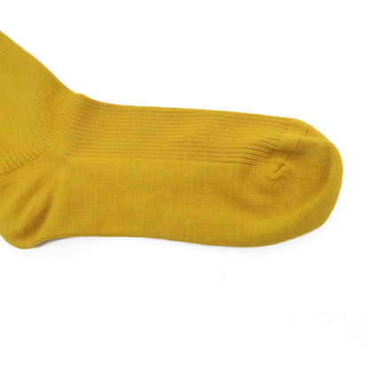 faye socks - mustard color japanese style cotton socks