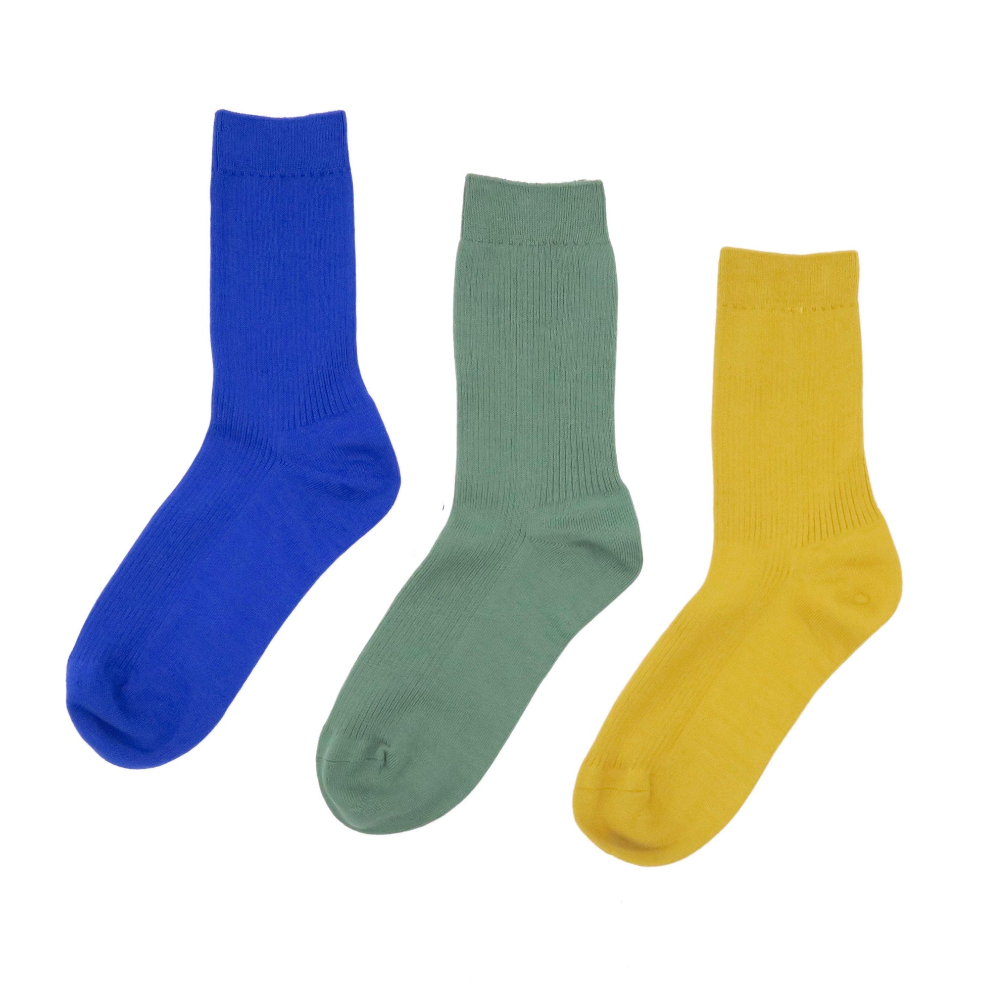 faye socks combo - basic comfy crew socks in 3 colors