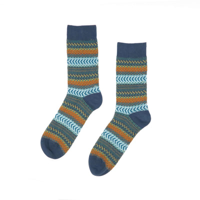 flecha sock - blue and green arrow stripy pattern Comfysock