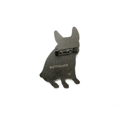 French bull dog grumpy face enamel pin Comfysocks