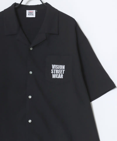 Vision Street Wear Oversized Ghost Skater Embroidered Shirt | Black