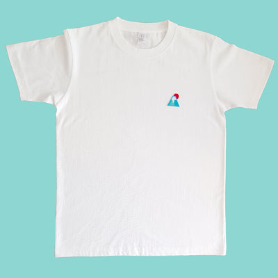 Mt Fuji Embroidery Unisex Crew T shirt Comfysocks