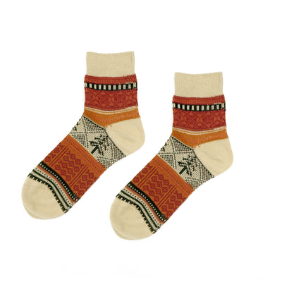 Fumi Beige Ankle Low Socks