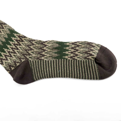 funky zig zag sock in brown color Comfysocks