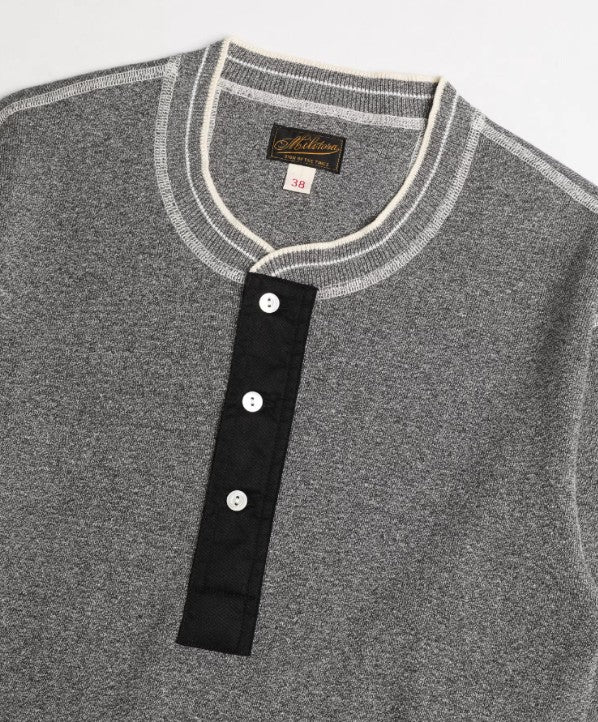 Mateo -  Ribbed Henley Long Sleeve