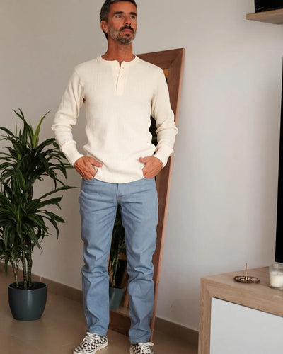 henly shirt with model 