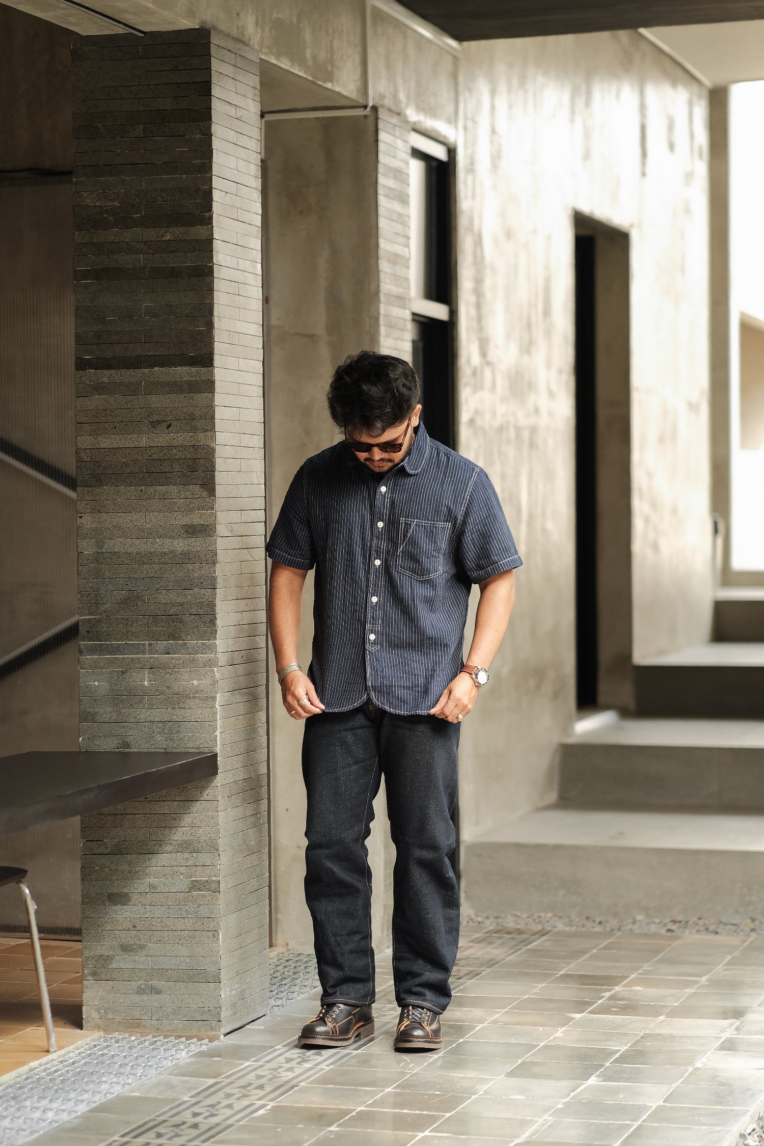 hikari japanese stripe workshirt comfysocks