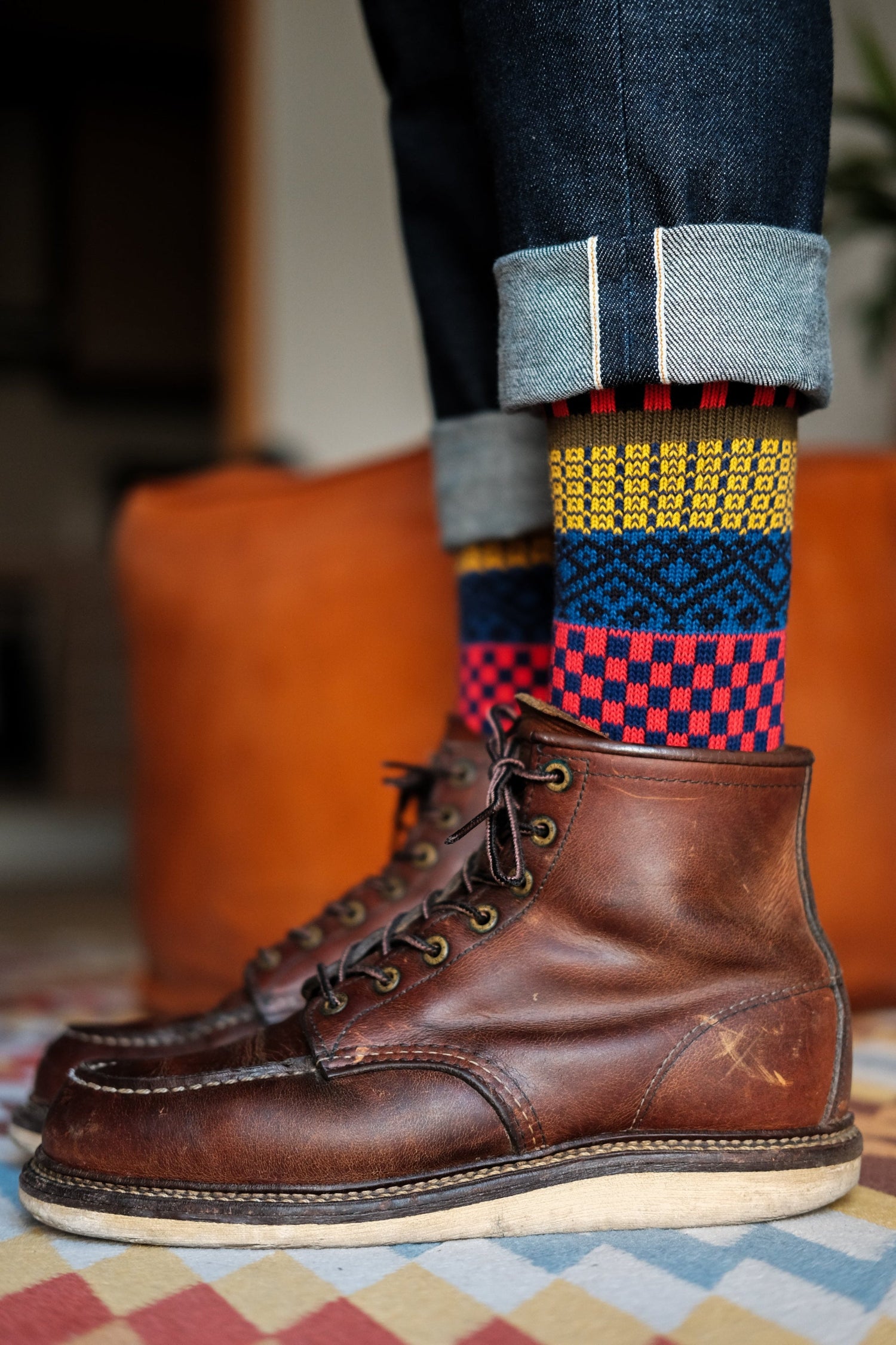 izumi socks in red colour Comfysocks