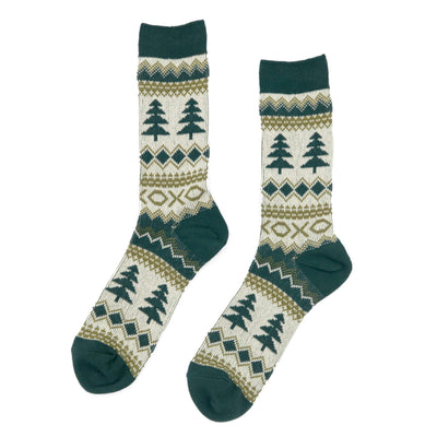 tree pattern crew sock